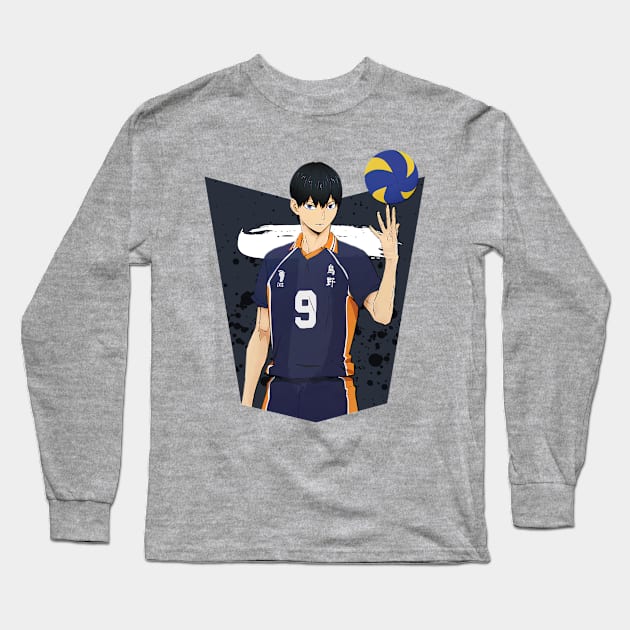 Haikyuu!!: Tobio Kageyama Ink Design Long Sleeve T-Shirt by InalZ